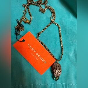 Kurt Geiger Bronze Necklace with Intricate Pendant